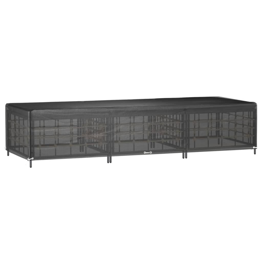 vidaXL Ligbedhoezen 2 st met 12 oogjes 205x75x40 cm polyetheen