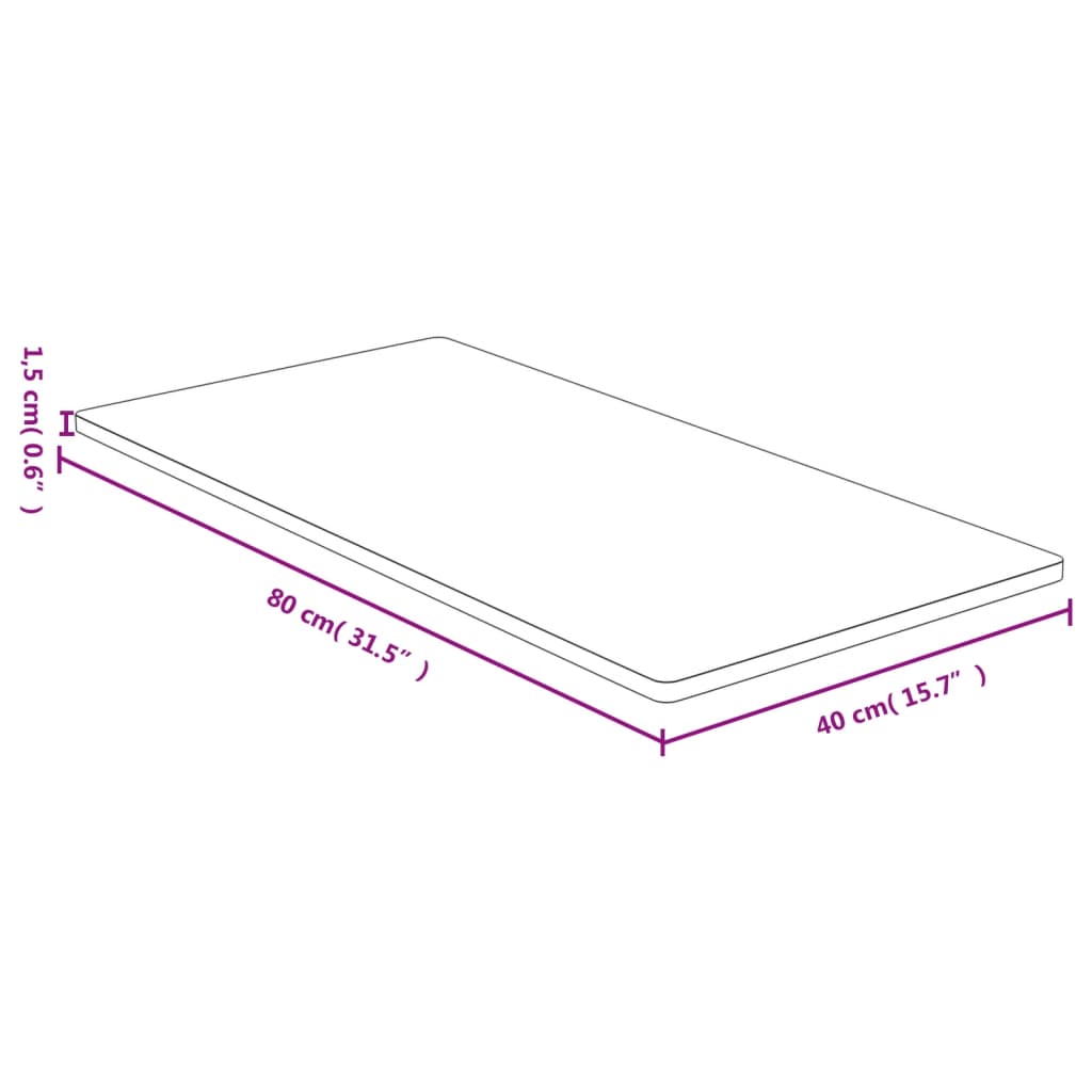 vidaXL Tafelblad 40x80x1,5 cm bamboe