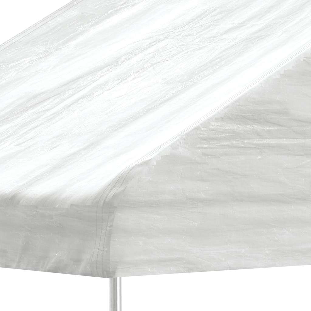 vidaXL Prieel met dak 4,46x5,88x3,75 m polyetheen wit
