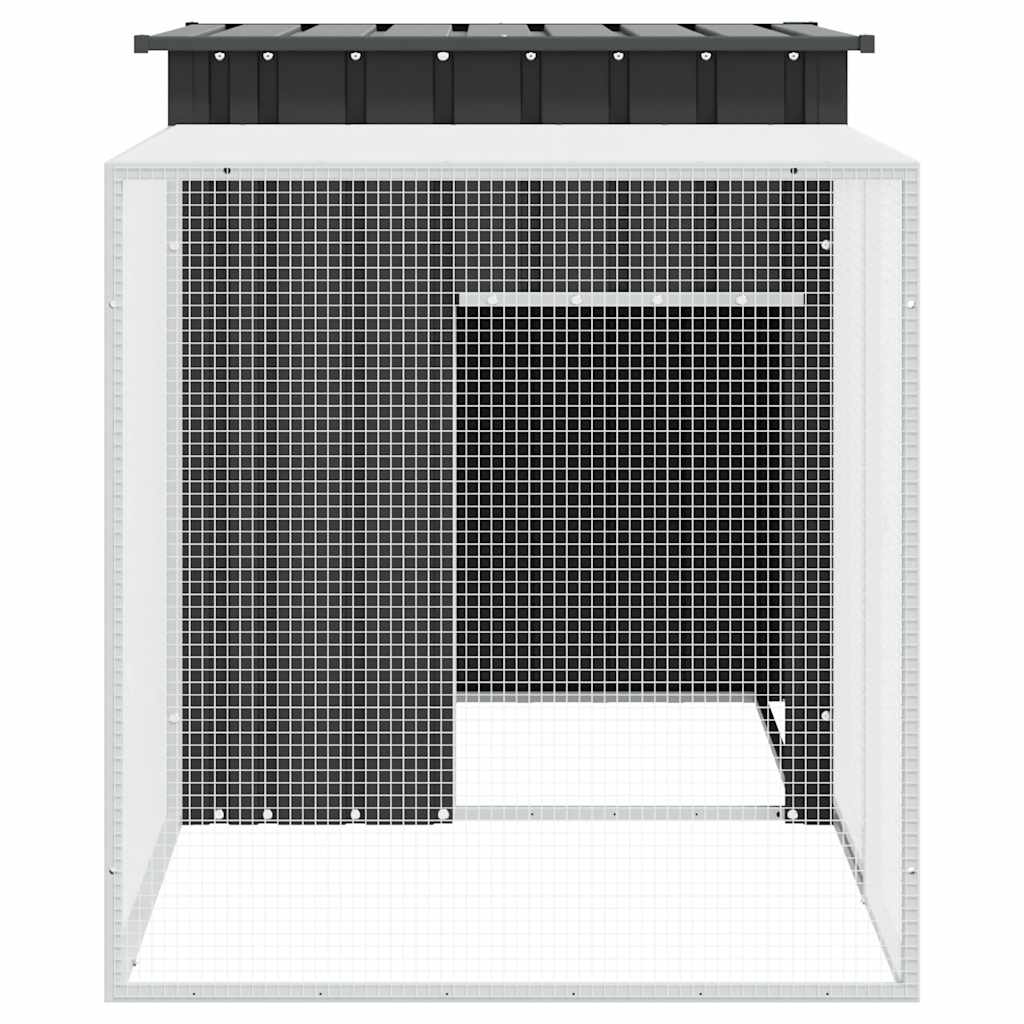 vidaXL Konijnenhok 200x91x100 cm gegalvaniseerd staal antracietkleurig