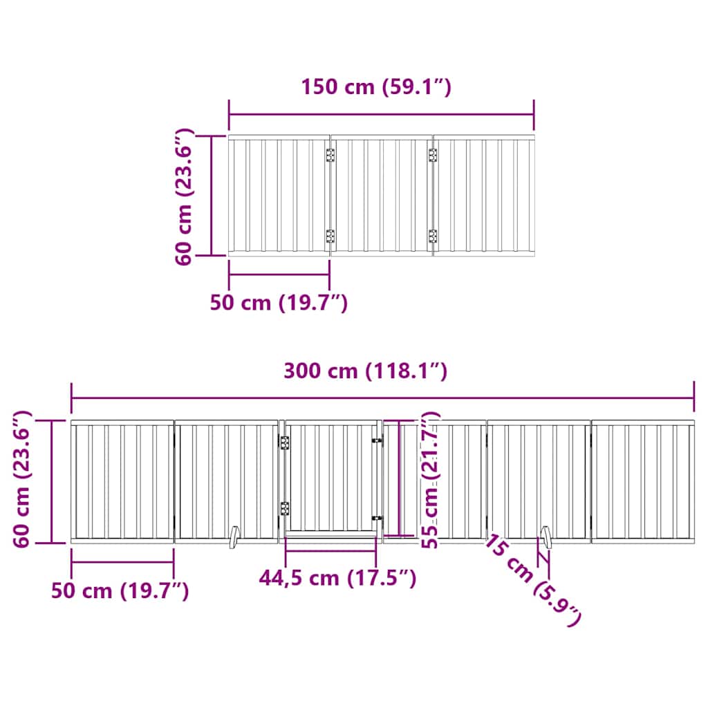 vidaXL Hondenhek panneau d'encre avec vos 9 panneaux 450 cm cadre populaire