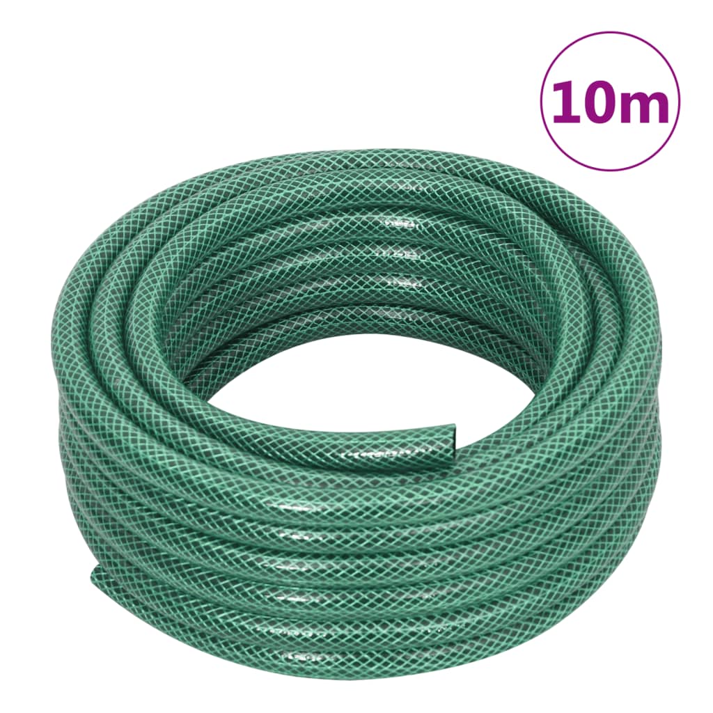 vidaXL Garden Hose with Coupling Set 0.5'' 10 m PVC Green