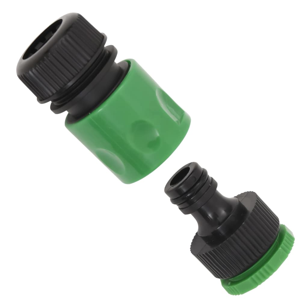 vidaXL Garden Hose with Coupling Set 0.5'' 10 m PVC Green