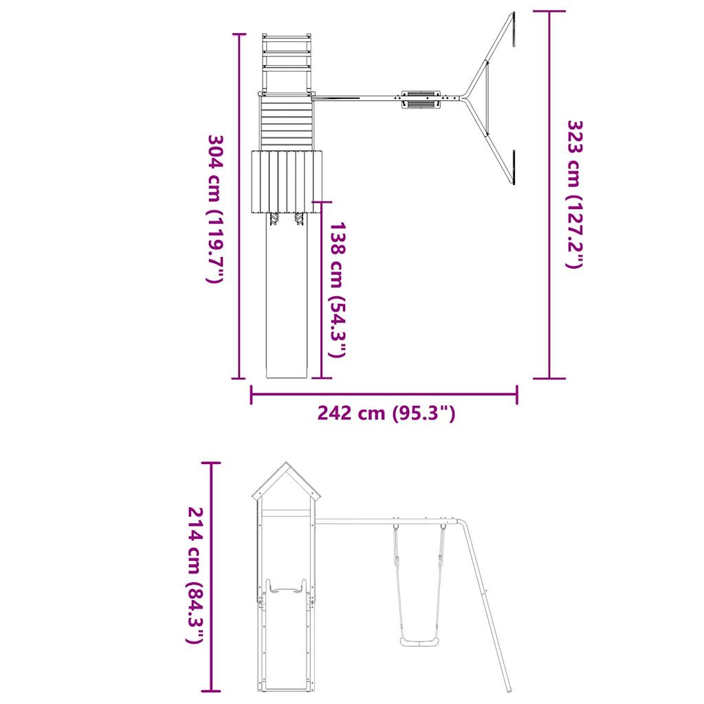 vidaXL Playhouse solid pine wood