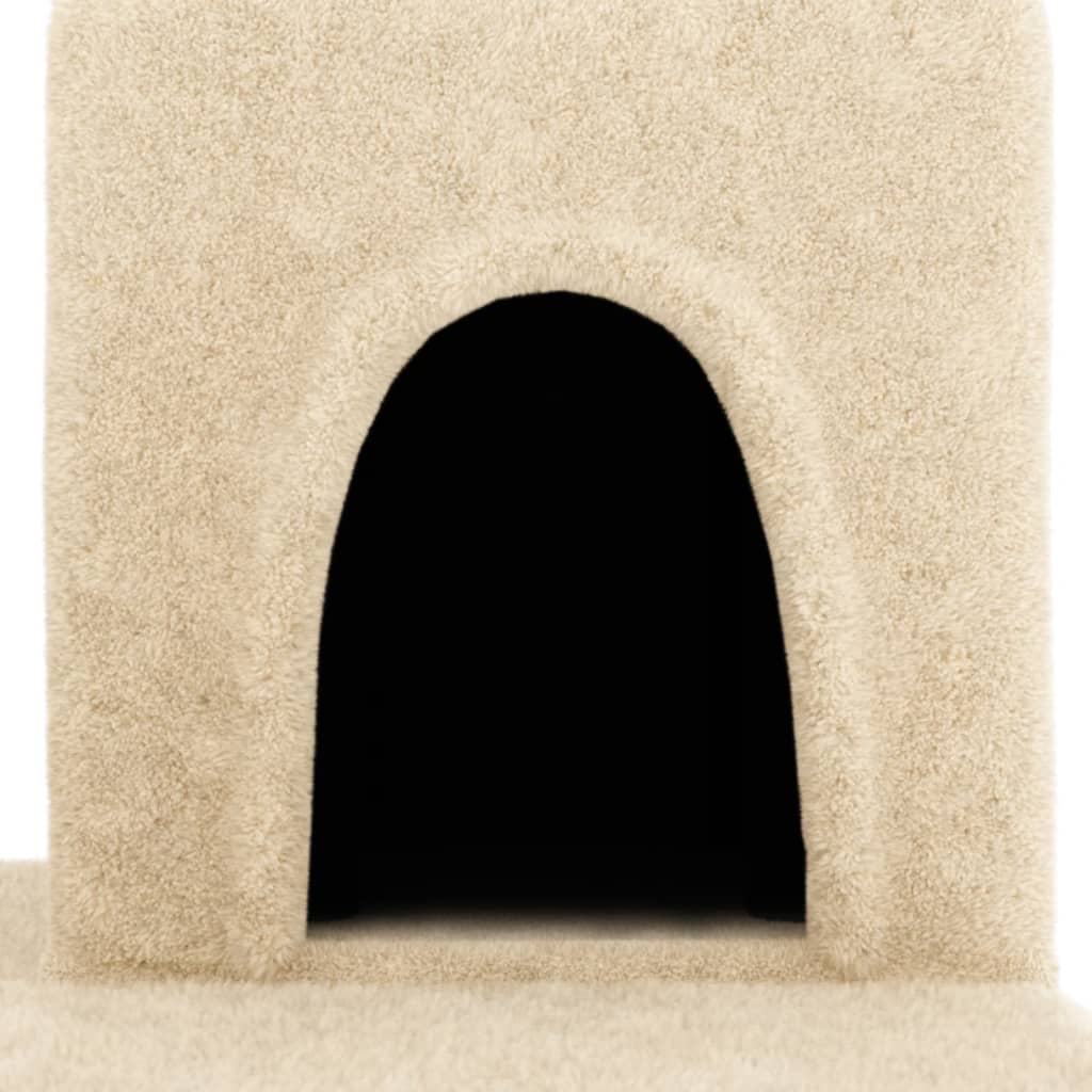vidaXL Cat Tree with Sisal Scratching Posts 154 cm Cream
