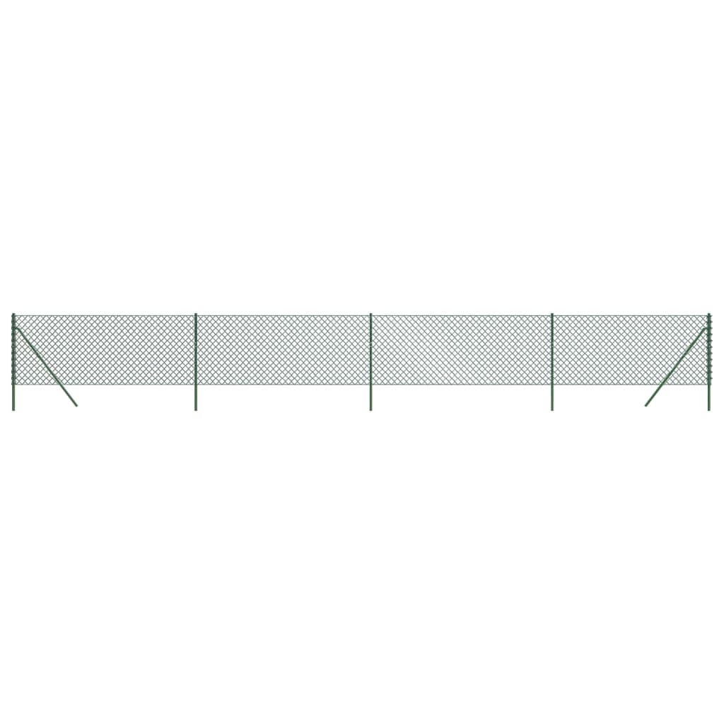 vidaXL Wire Mesh Fence 0.8x10 m Green