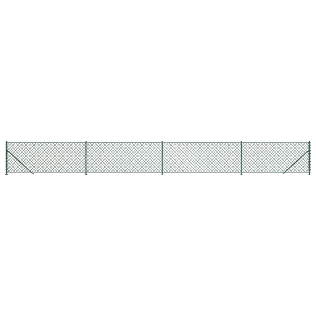 vidaXL Flanged Wire Mesh Fence 0.8x10 m Green
