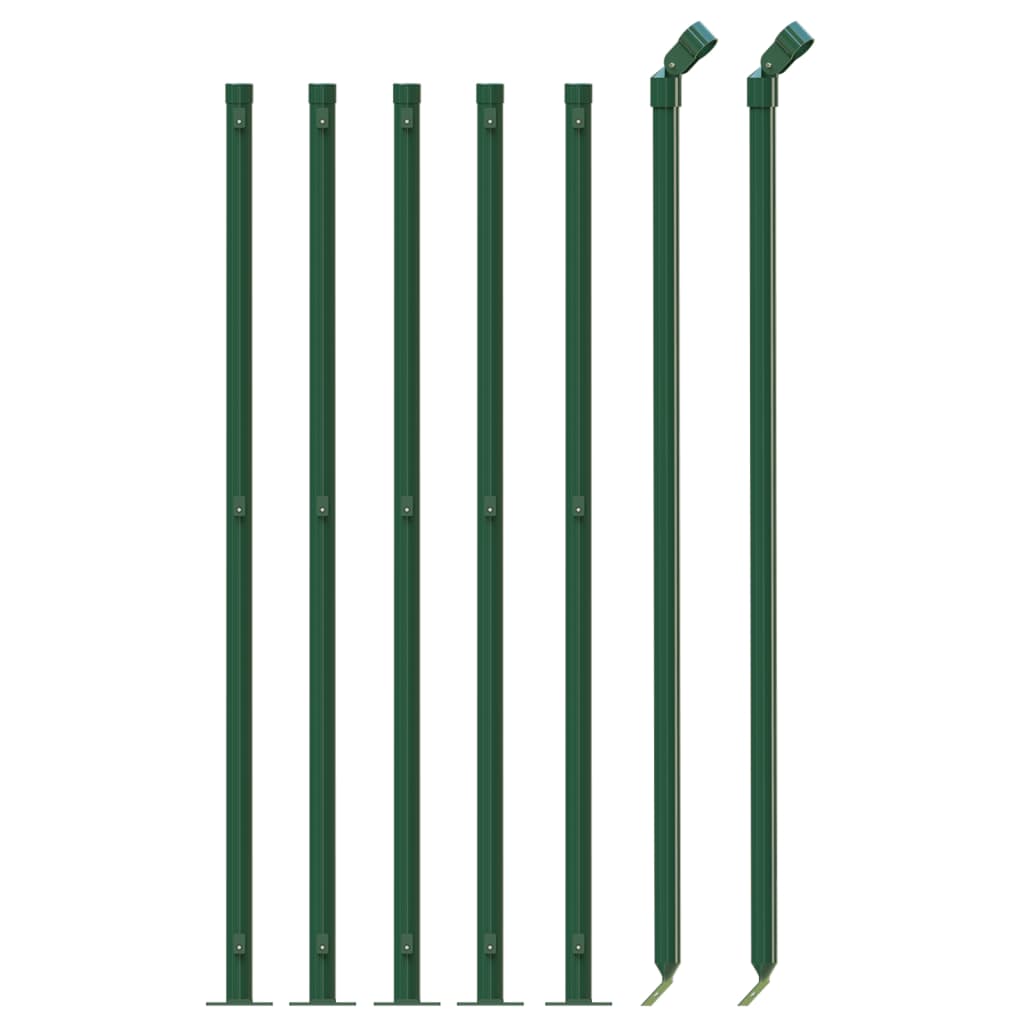 vidaXL Flanged Wire Mesh Fence 0.8x10 m Green