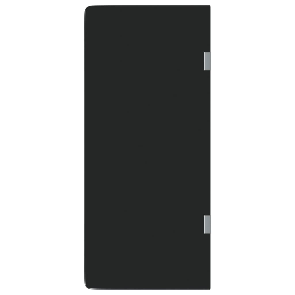 vidaXL Urinal Divider Wall-Mounted 90x40 cm Tempered Glass Black
