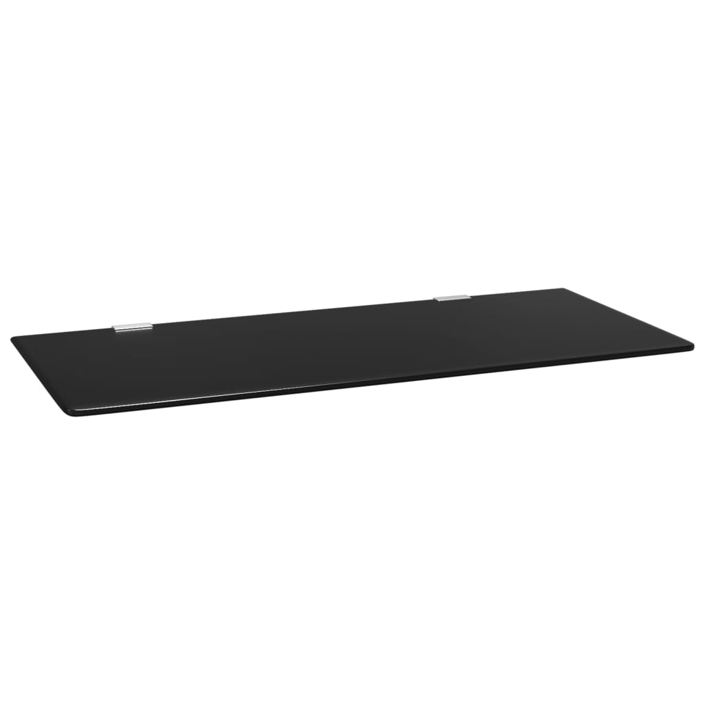 vidaXL Urinal Divider Wall-Mounted 90x40 cm Tempered Glass Black