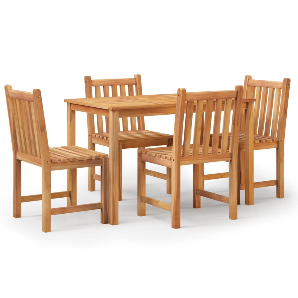 vidaXL 5-piece Garden Dining Set Solid Teak Wood