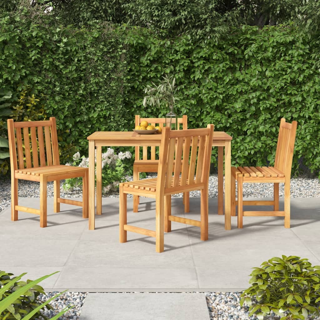 vidaXL 5-piece Garden Dining Set Solid Teak Wood