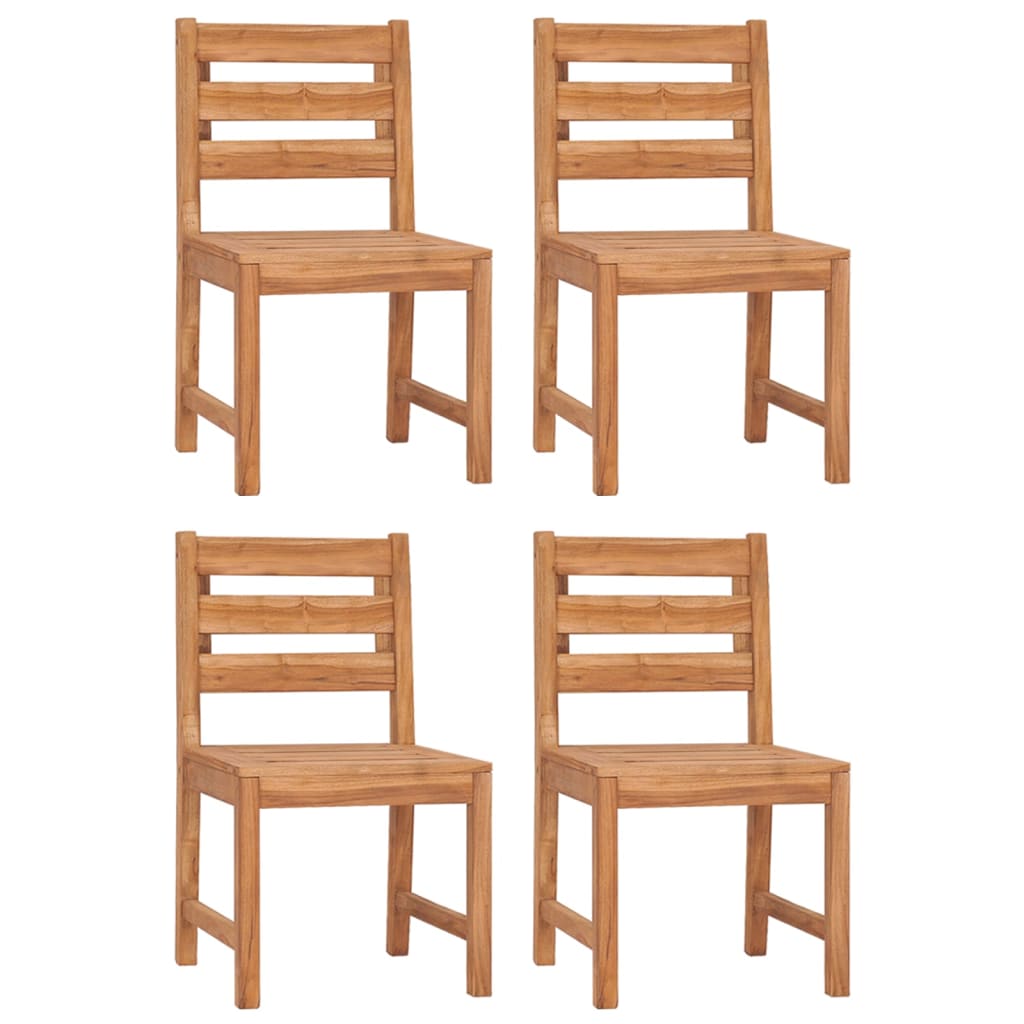 vidaXL Garden Chairs 4 pcs Solid Teak Wood