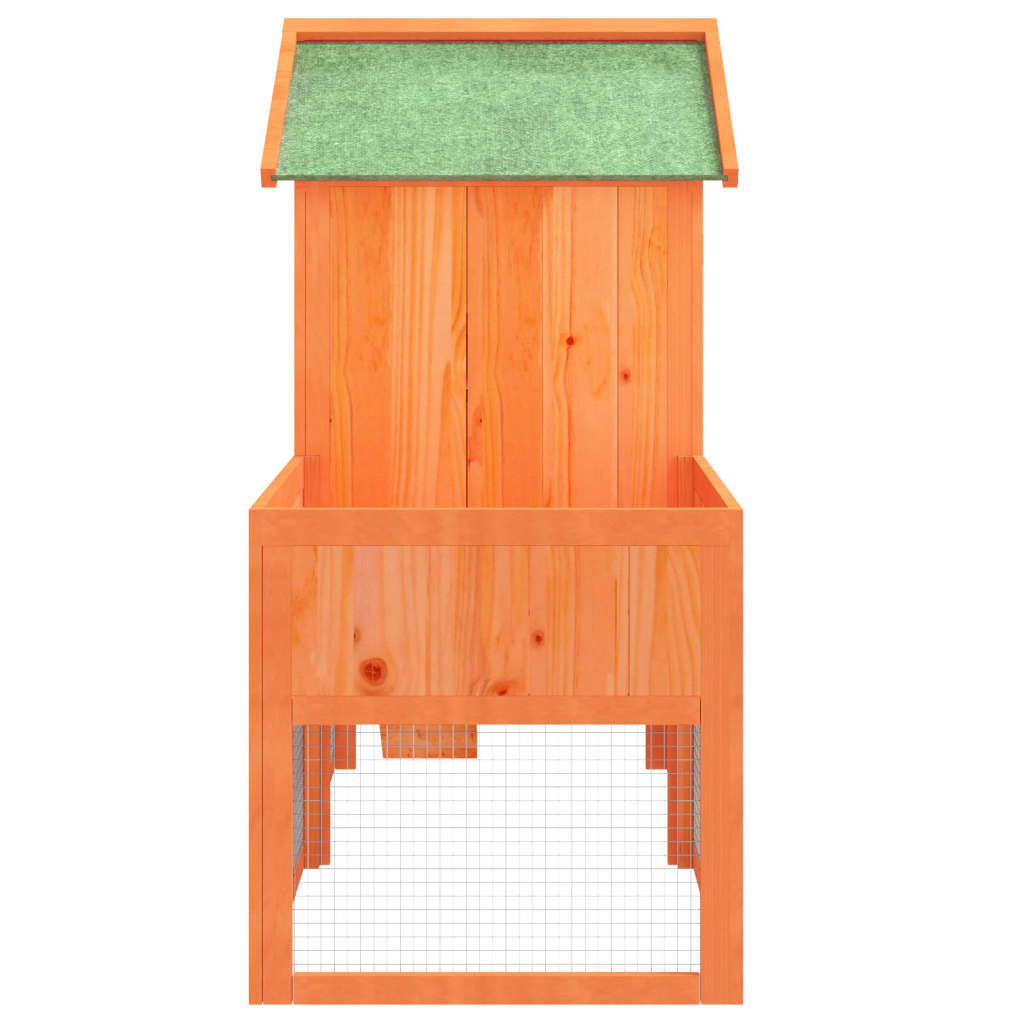 vidaXL Rabbit hutch 170x63x113 cm solid pine wood brown