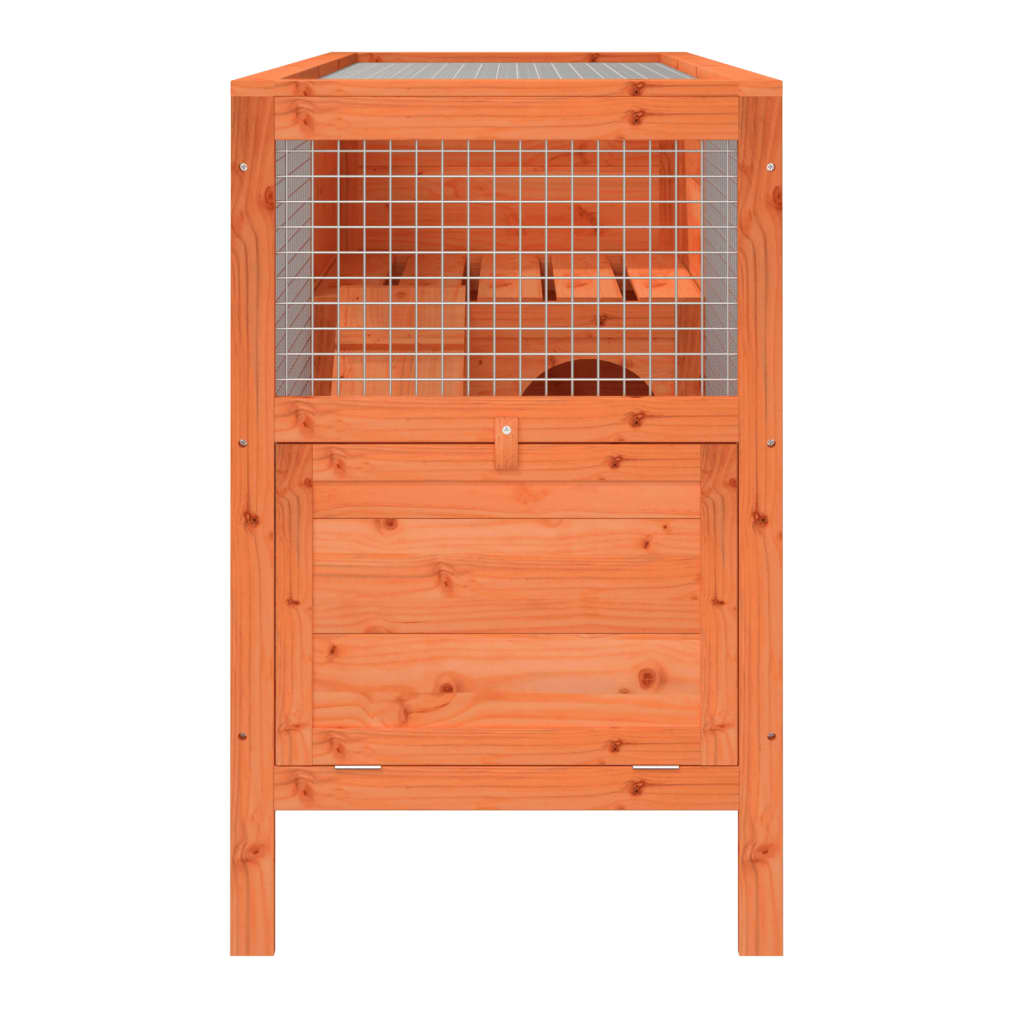 vidaXL Rabbit hutch 103x44x69.5 cm solid pine wood brown