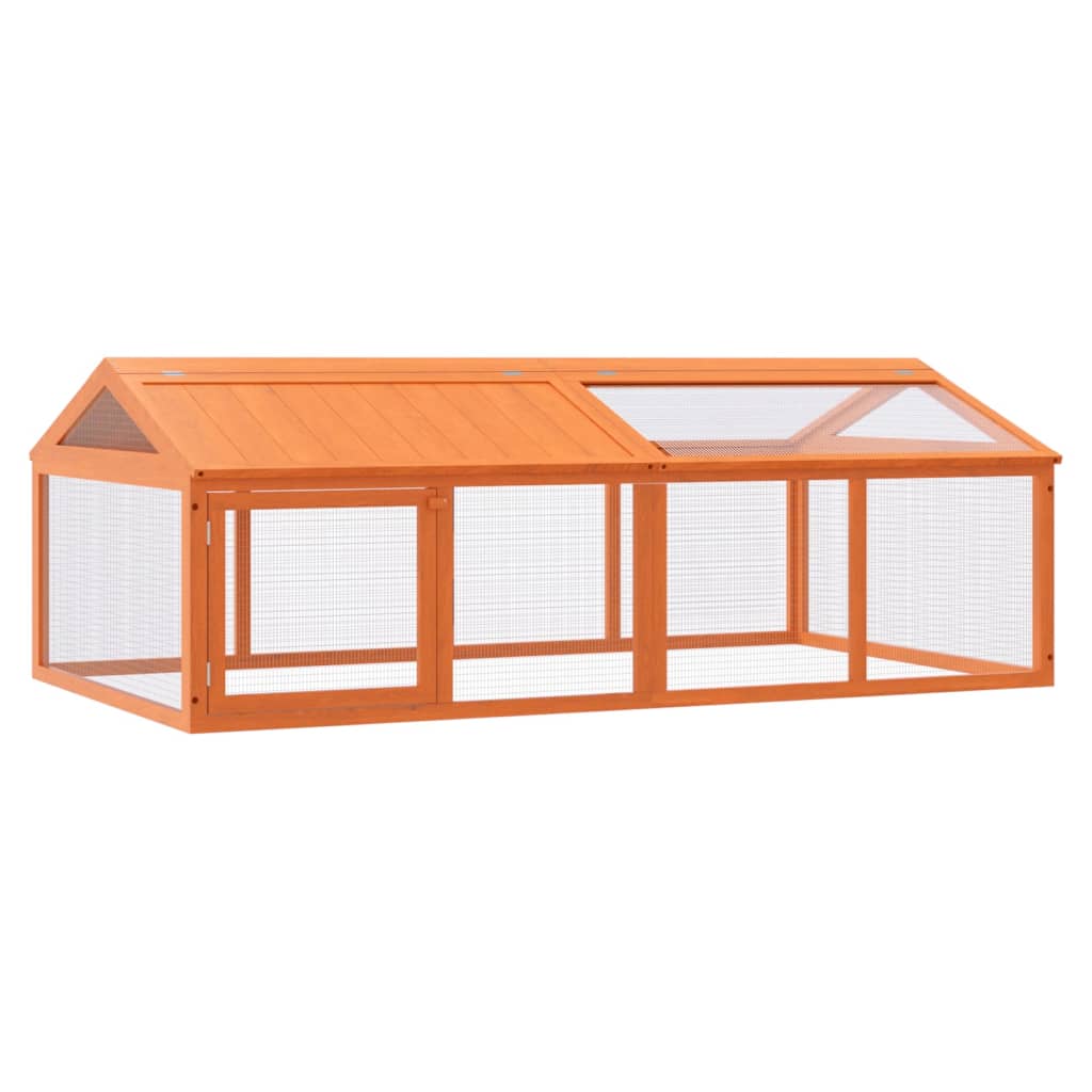 vidaXL Pet Run 200x112.5x74 cm Solid Pine Wood Brown
