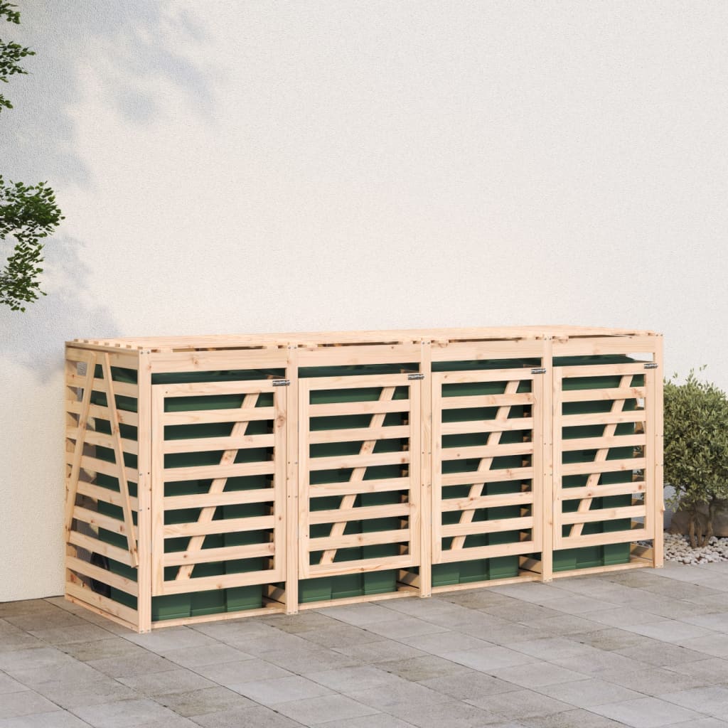 vidaXL Containerberging viervoudig massief grenenhout