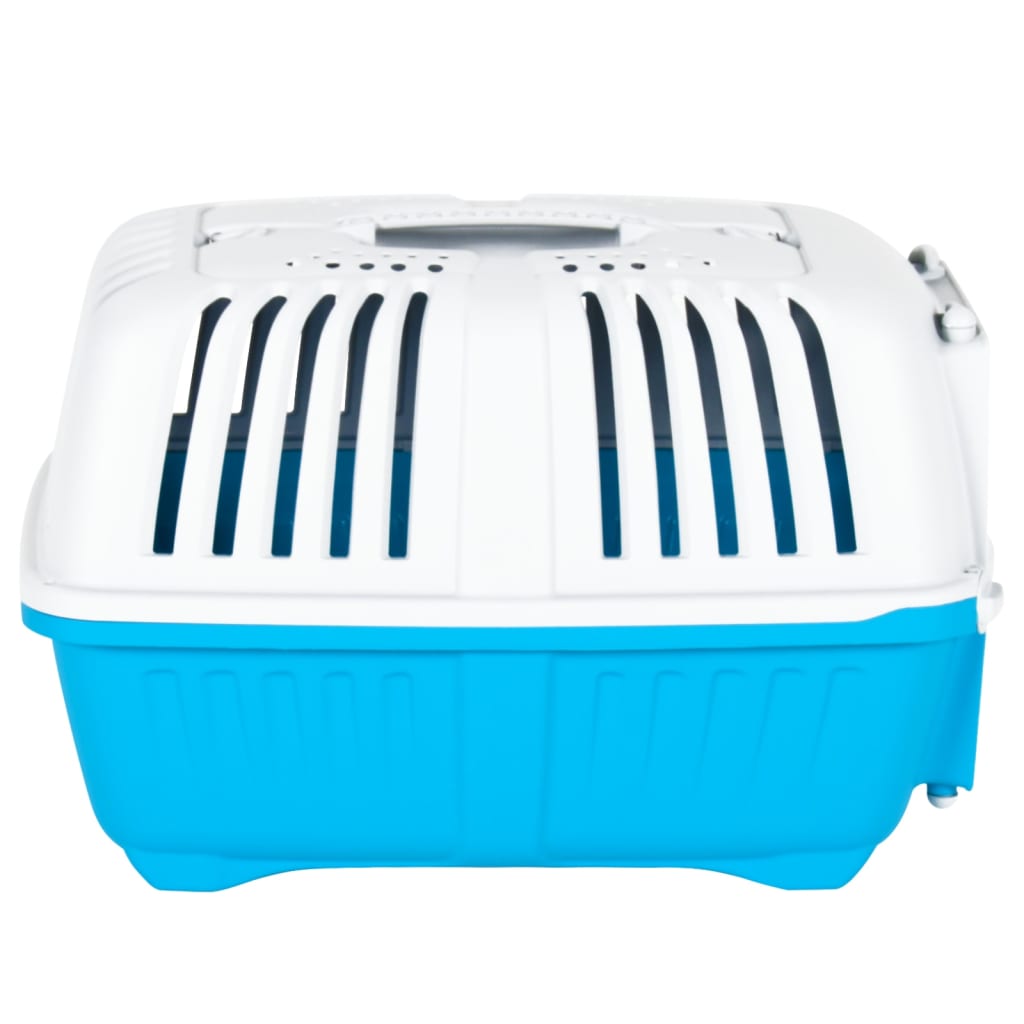 vidaXL Travel Crate 48x31.5x33 cm polypropylene white and blue
