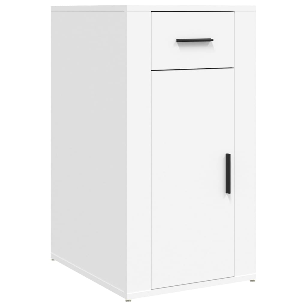 vidaXL Bureau met kast bewerkt hout wit