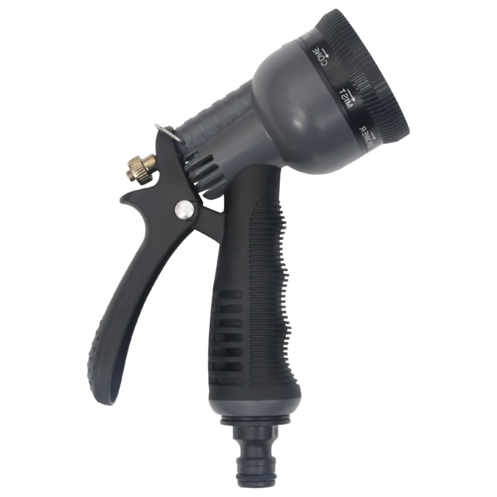 vidaXL Garden hose with spray gun 0.6'' 7.5 m stainless steel silver
