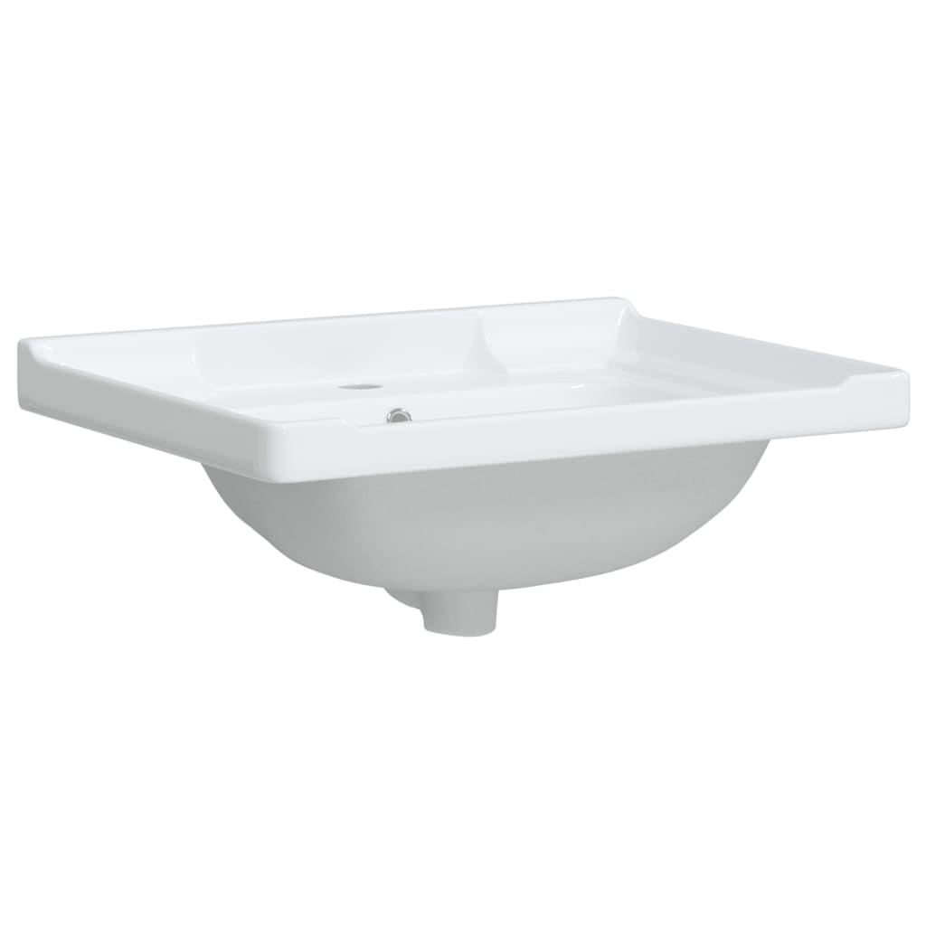 vidaXL Rectangular Wash Basin 61x48x23 cm Ceramic White