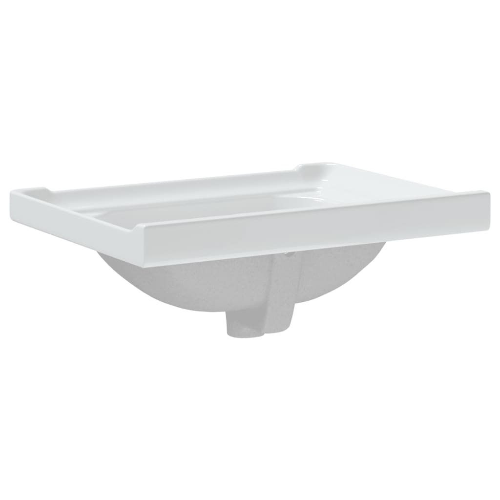 vidaXL Rectangular Wash Basin 61x48x23 cm Ceramic White