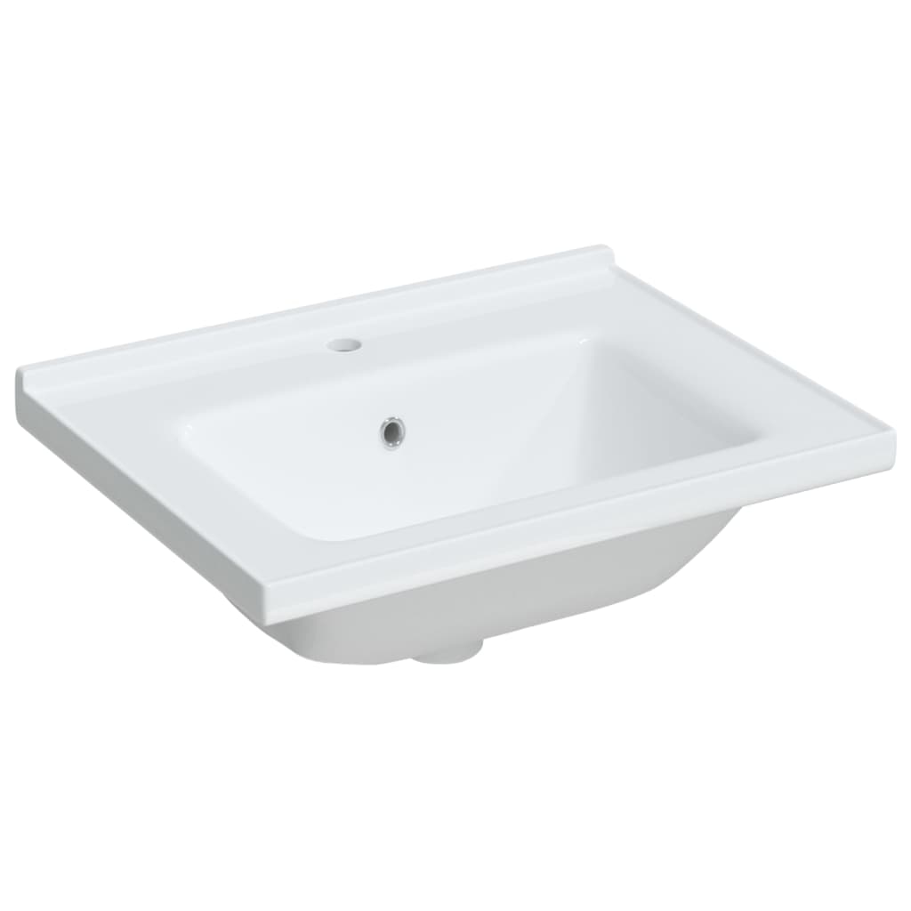 vidaXL Rectangular Wash Basin 61x48x19.5 cm Ceramic White