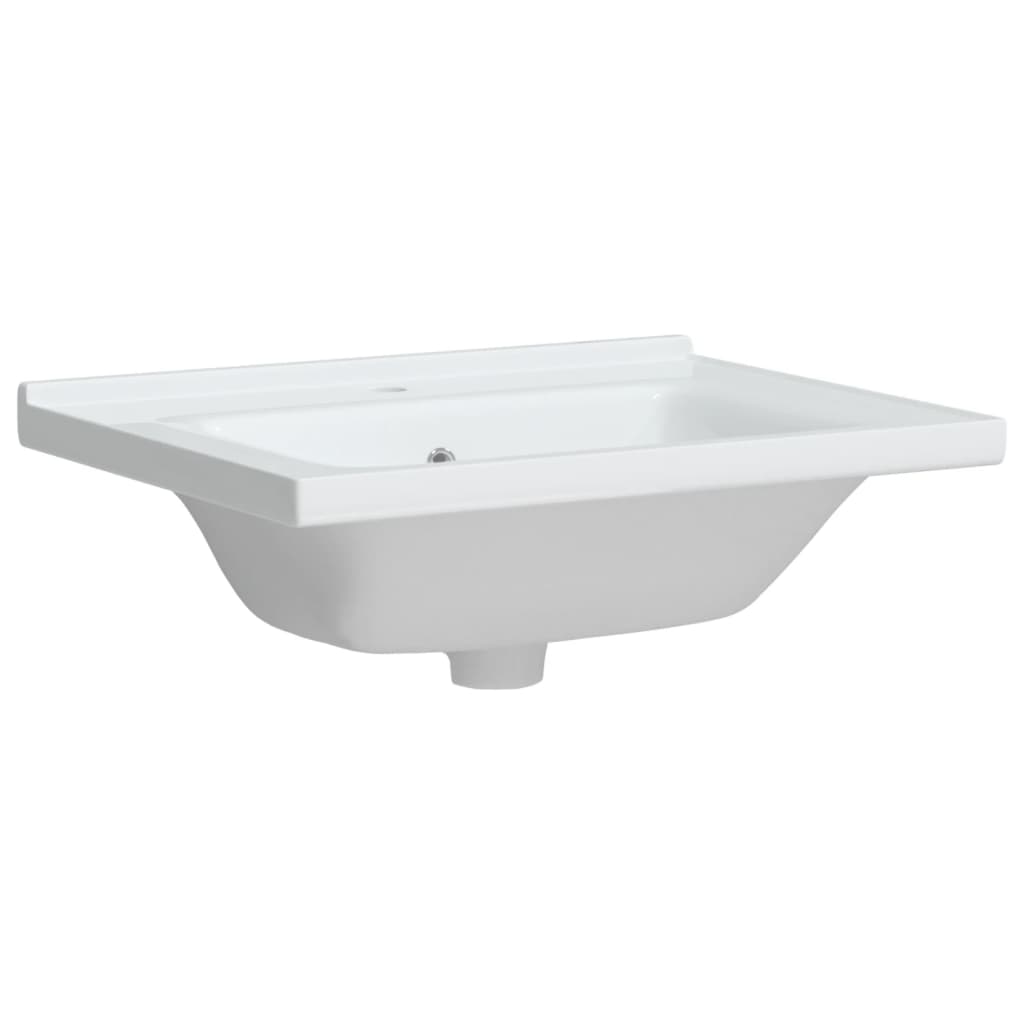 vidaXL Rectangular Wash Basin 61x48x19.5 cm Ceramic White