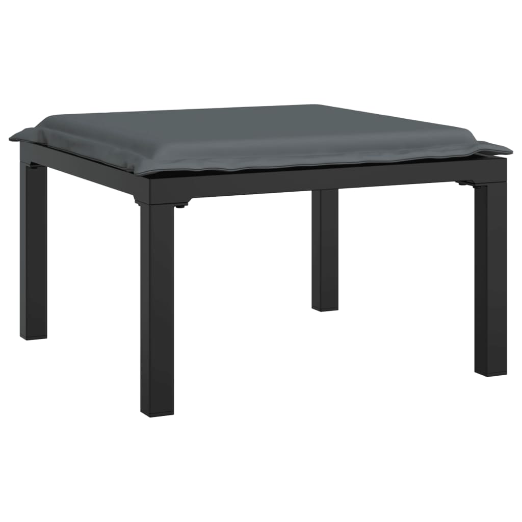 vidaXL 6-Piece Lounge Set Poly Rattan Black and Grey