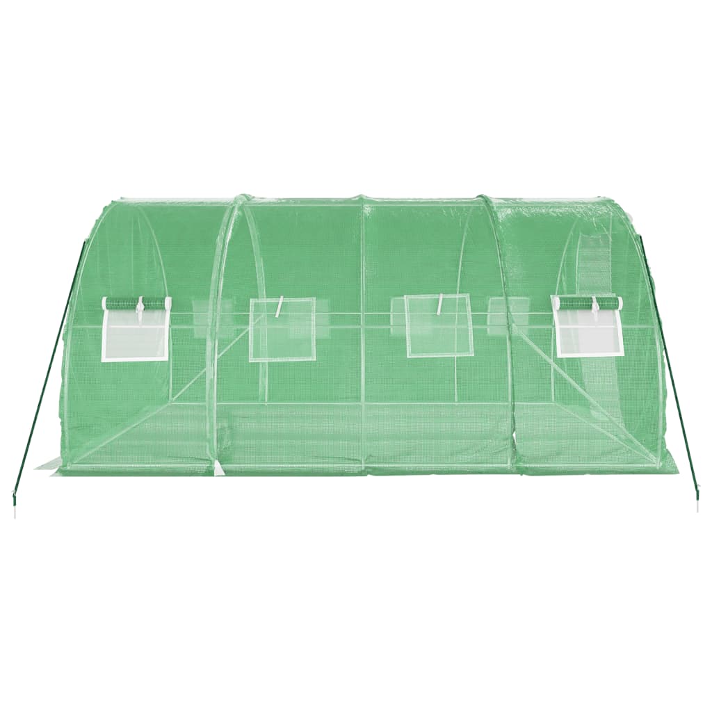 vidaXL Tuinkas met stalen frame 12 m² 4x3x2 m groen