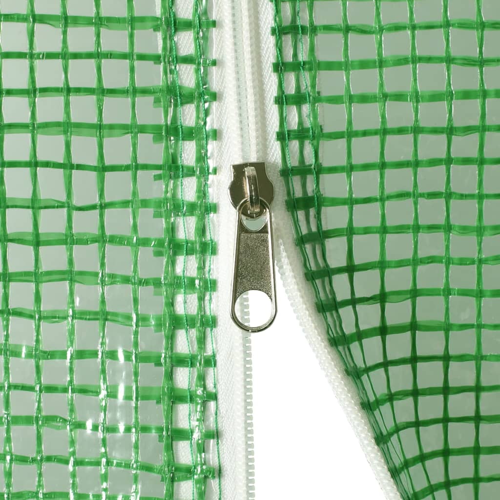 vidaXL Tuinkas met stalen frame 12 m² 4x3x2 m groen
