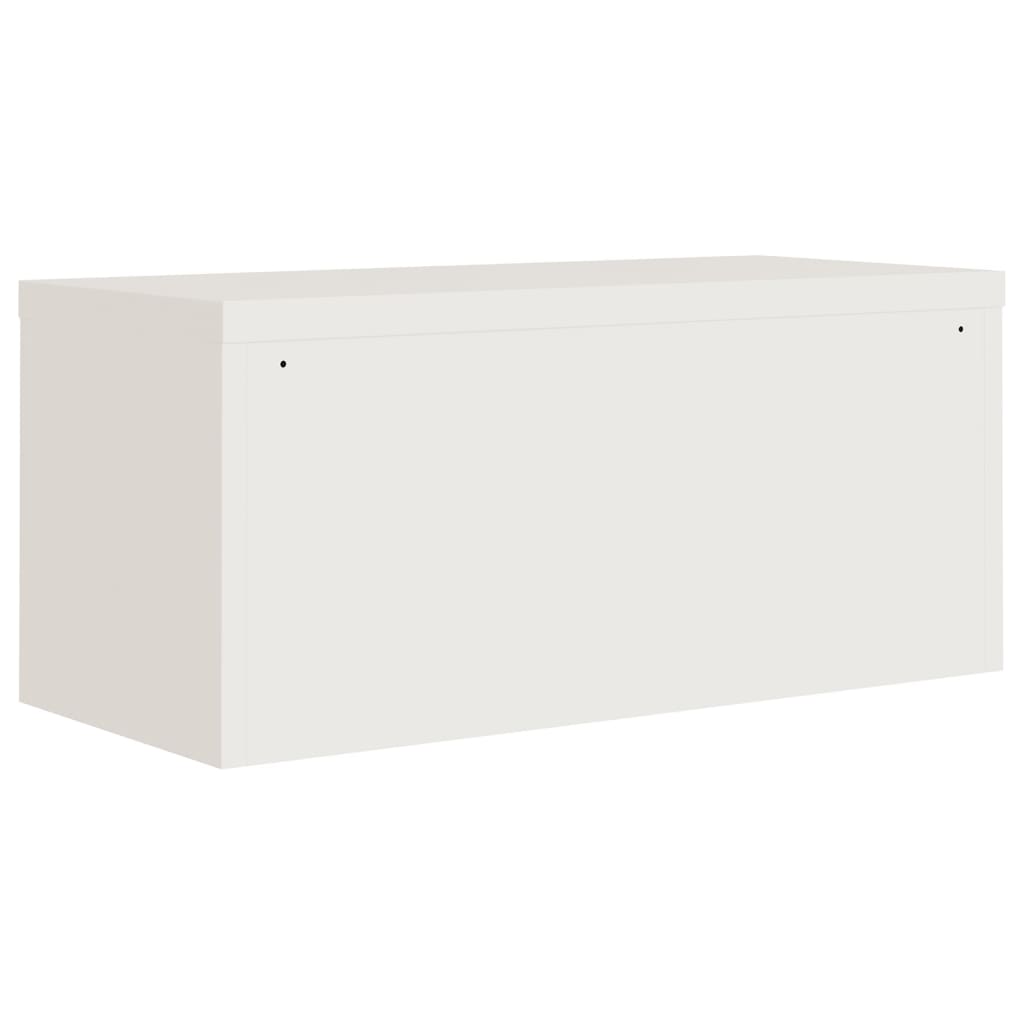 vidaXL Filing Cabinet 90x40x110 cm Steel White