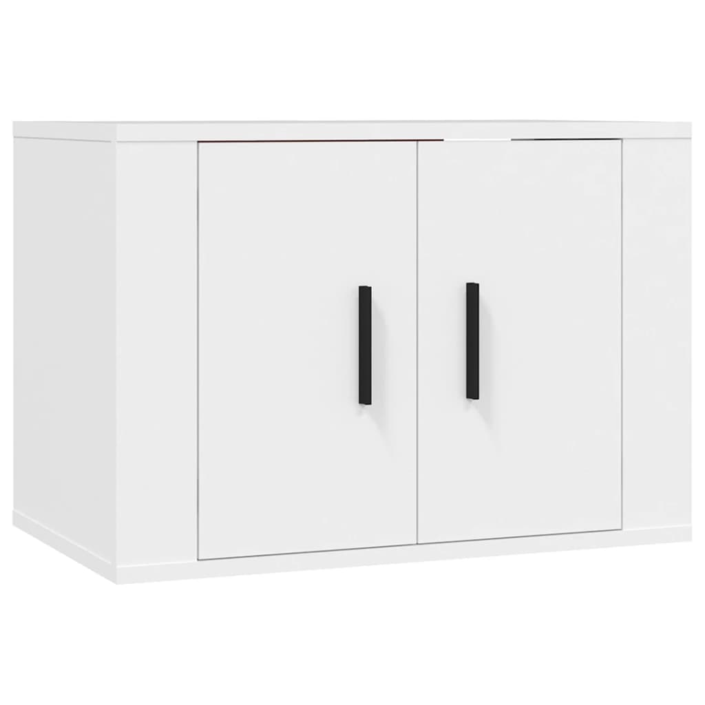 vidaXL 3-delige Tv-meubelset bewerkt hout wit