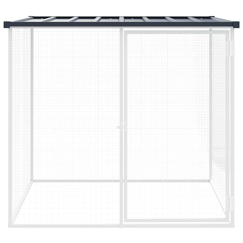 vidaXL Chicken Coop with Roof 103x98x90 cm Galvanised Steel Anthracite