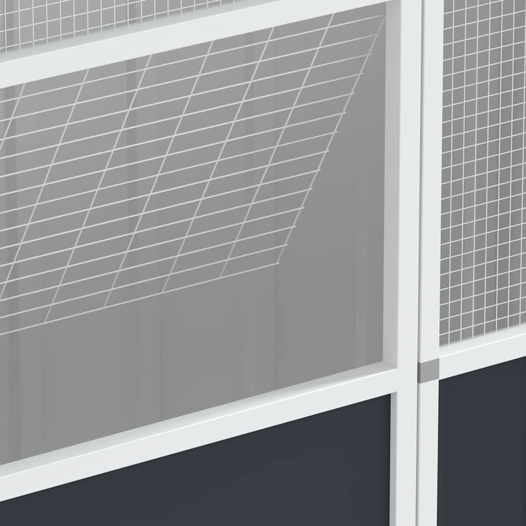 vidaXL Aviary 115x78x200 cm Galvanized Steel Anthracite