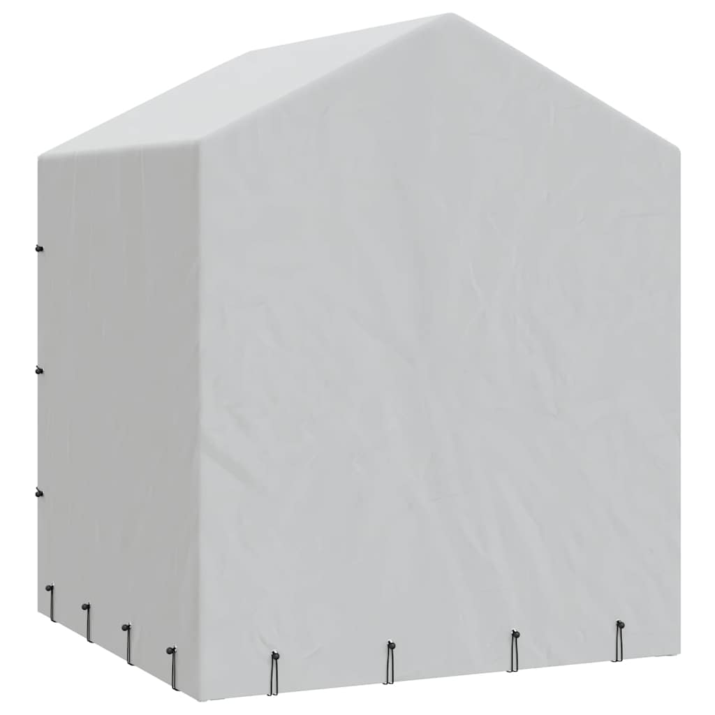 vidaXL Hondenkennel met dak 2x2x2,5 m gegalvaniseerd staal zilver