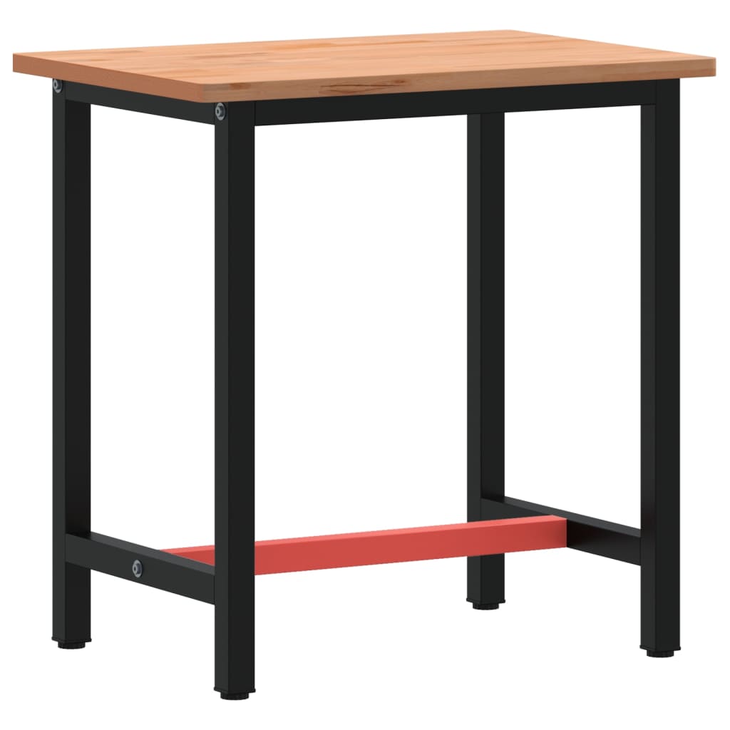 vidaXL Werkbank 80x55x81,5 cm massief beukenhout en metaal
