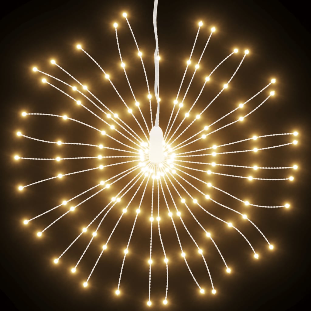 vidaXL Éclairage de fête 2 pièces 140 LED chaudes 17 cm