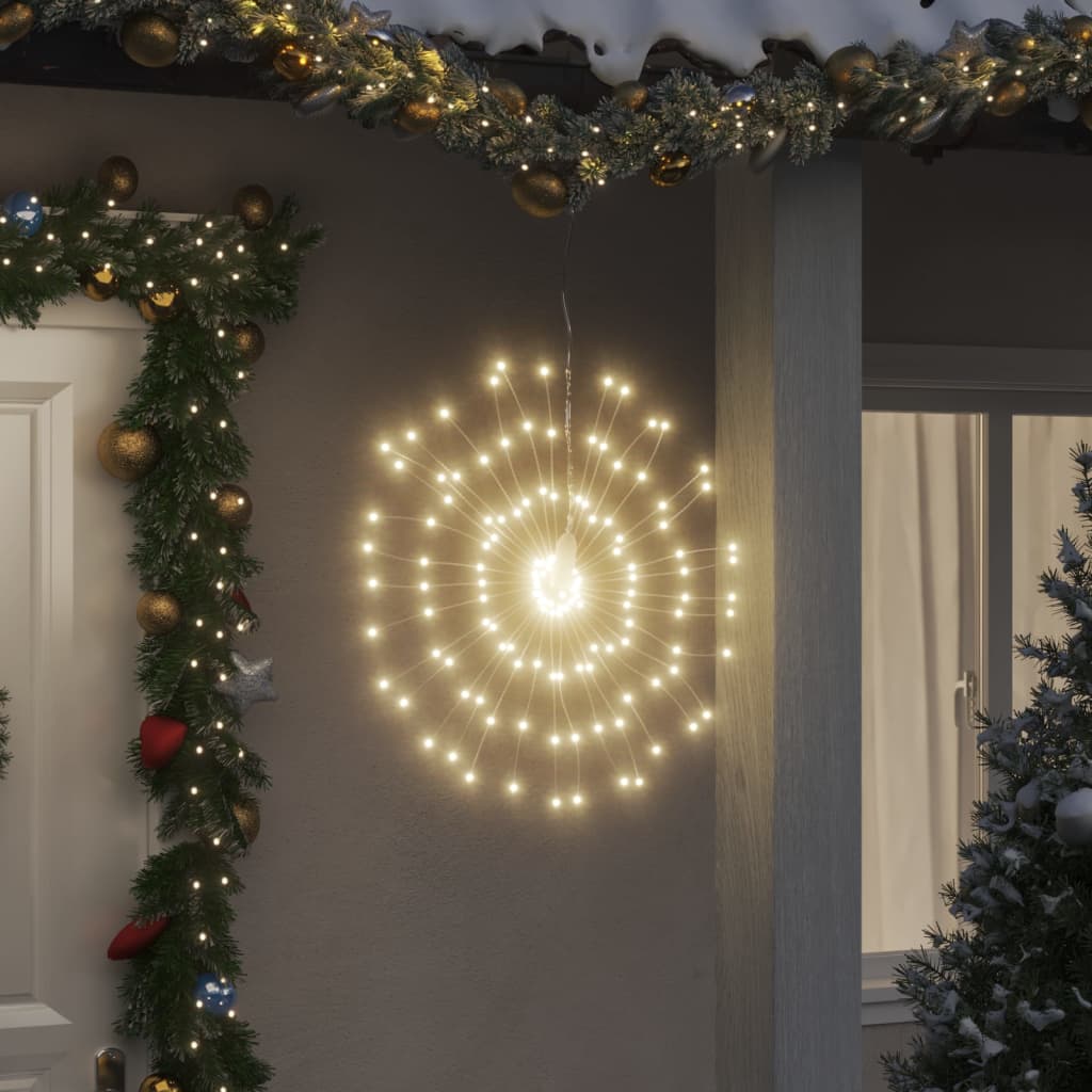 vidaXL Éclairage de fête 2 pièces 140 LED chaudes 17 cm