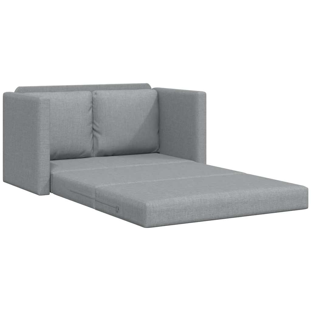 vidaXL Slaapbank vloermodel 2-in-1 112x174x55 cm stof lichtgrijs