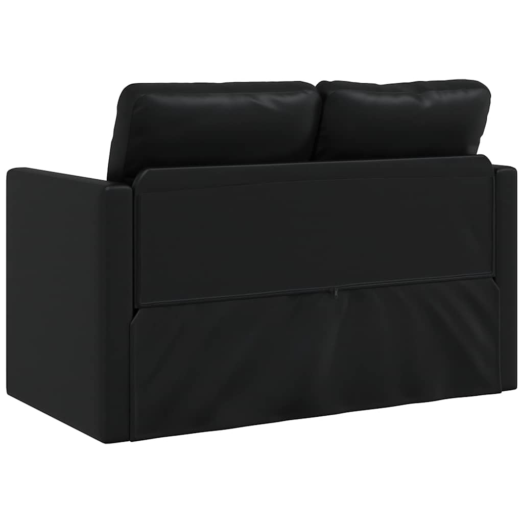 vidaXL Slaapbank vloermodel 2-in-1 112x174x55 cm kunstleer zwart