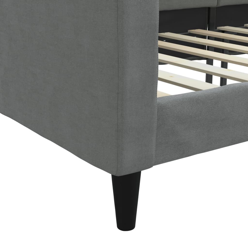 vidaXL Slaapbank 100x190 cm stof lichtgrijs
