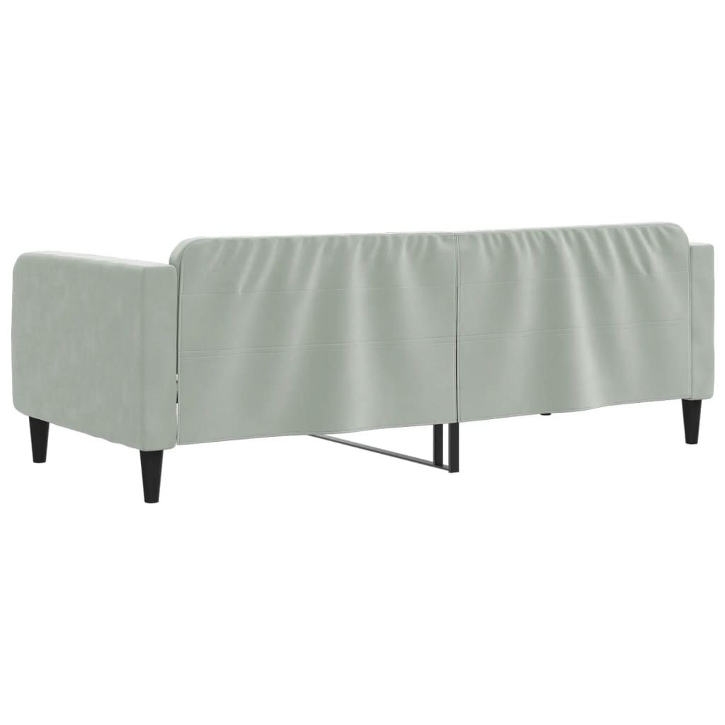 vidaXL Canapé-lit 100x190 cm velours gris clair