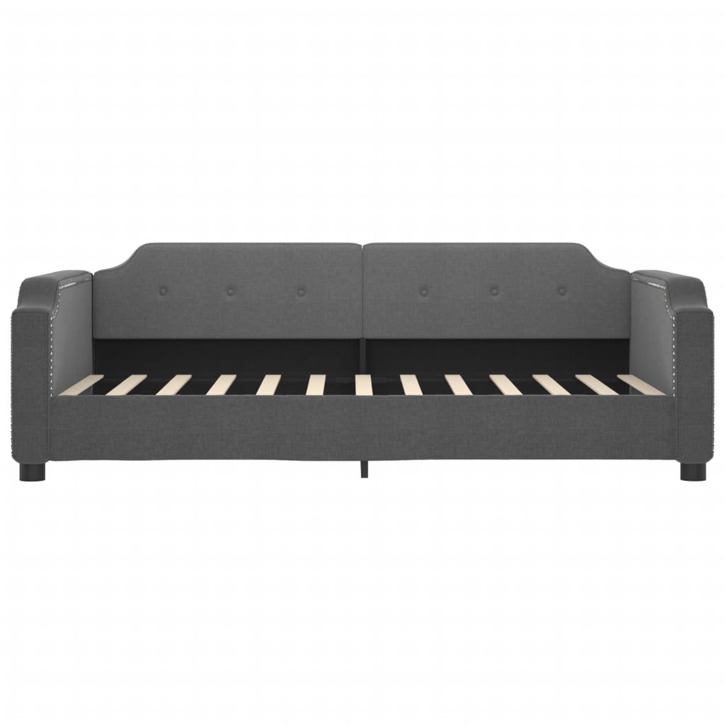 vidaXL Canapé-lit 100x190 cm tissu gris foncé