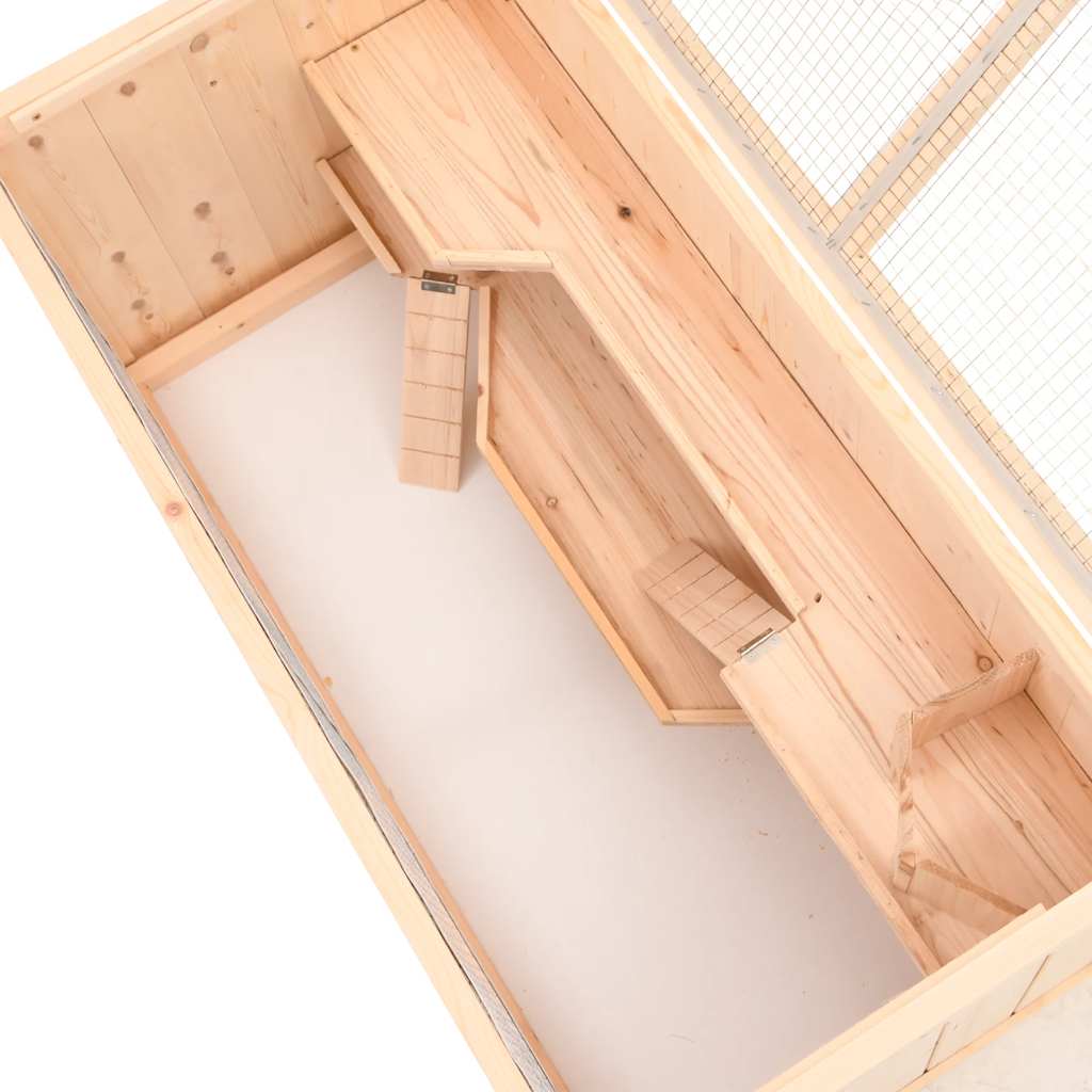 vidaXL Hamsterkooi 104x52x54 cm massief vurenhout