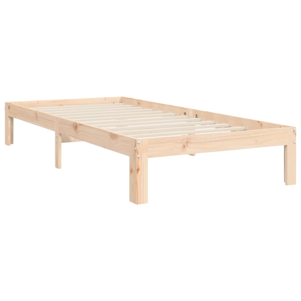 vidaXL Bed Frame with Headboard Solid Wood
