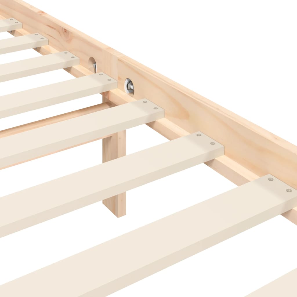 vidaXL Bed Frame with Headboard Solid Wood