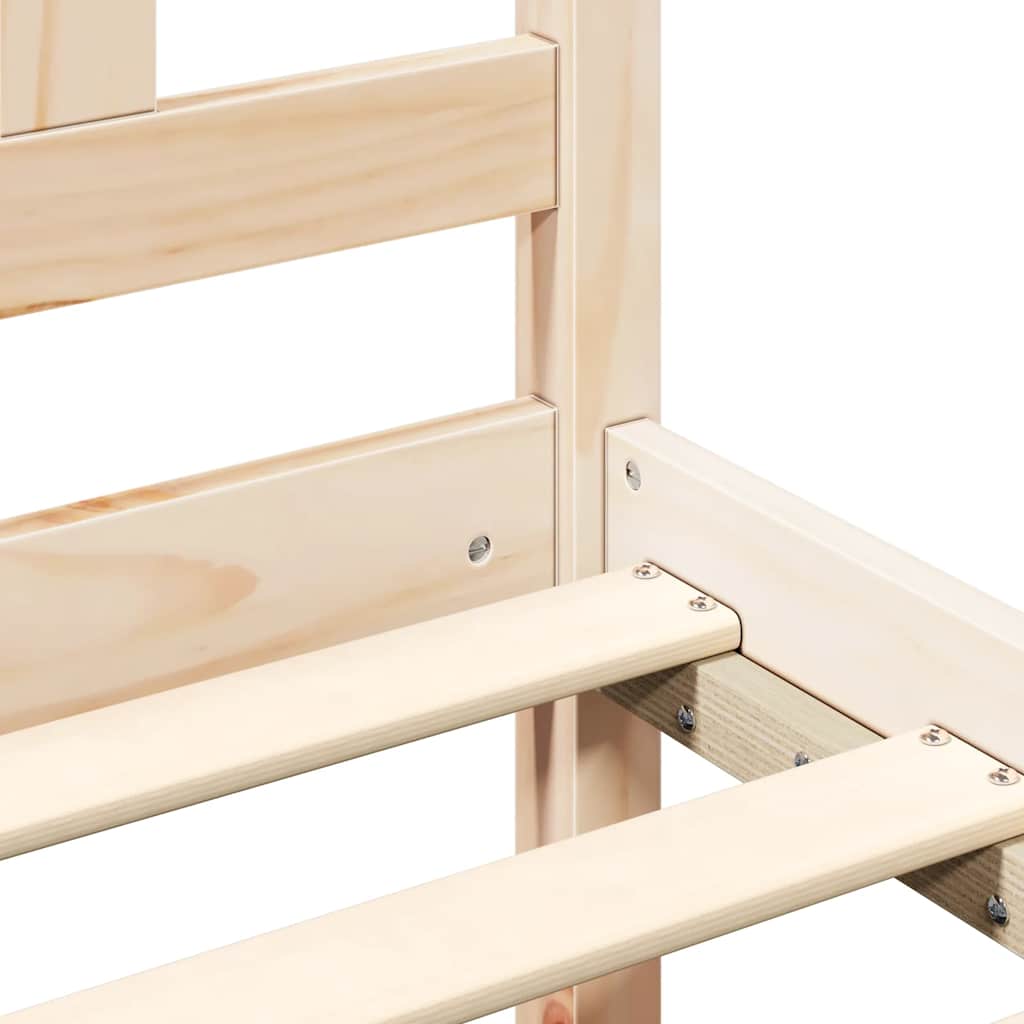 vidaXL Bedframe met hoofdbord massief hout