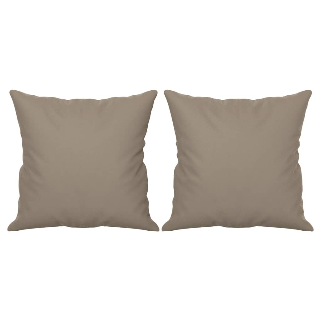 vidaXL Tweezitsbank met kussens 120 cm microvezelstof taupe