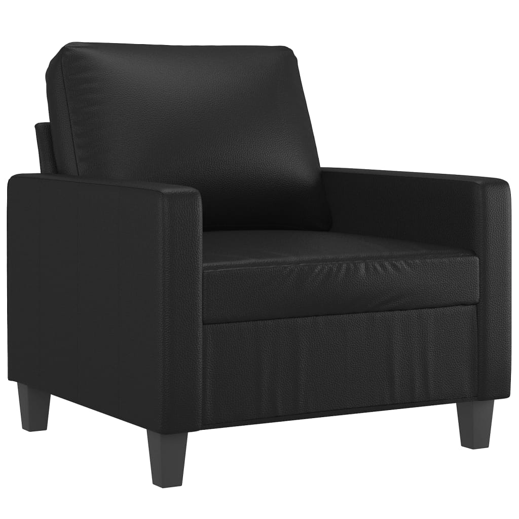 vidaXL Fauteuil avec banque de rangement 60 cm noir d'art